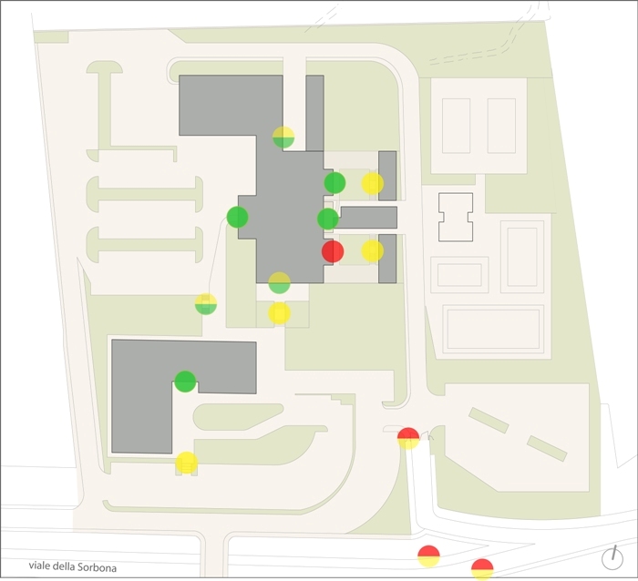 Mappa accessibilità motoria facoltà di Economia