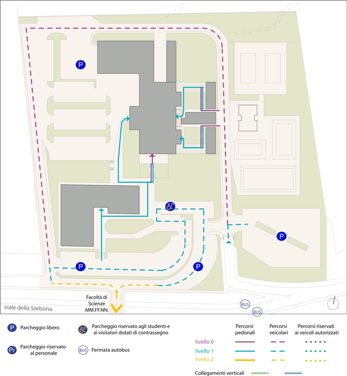 Mappa accessibilità motoria facoltà di Economia